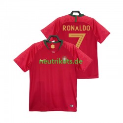 Fußballtrikot Portugal Cristiano Ronaldo 7 2018 Retro Herren Heim Kurzarm