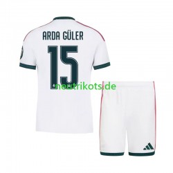 Fußballtrikot Real Madrid Arda Guler 15 Kinder Heim 2026-2027 Kurzarm