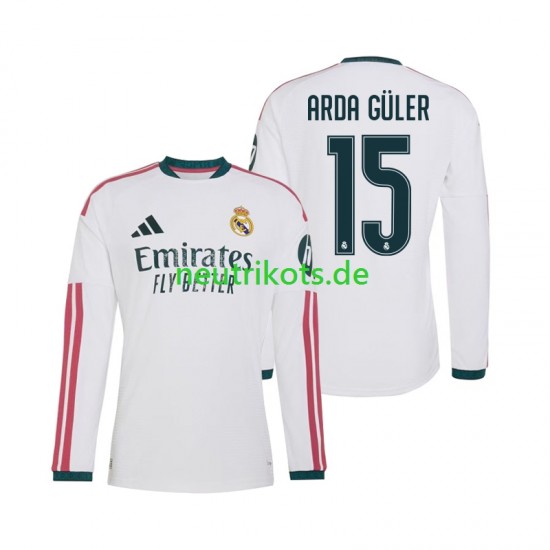 Fußballtrikot Real Madrid Arda Guler 15 Herren Heim 2026-2027 Langarm