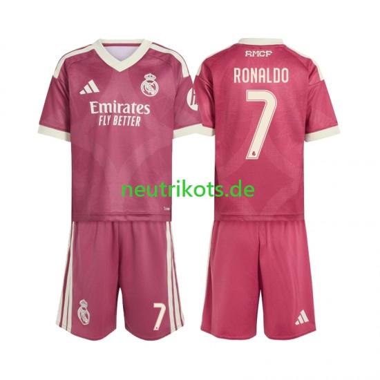 Fußballtrikot Real Madrid Cristiano Ronaldo 7 Kinder Ausweich 2026-2027 Kurzarm