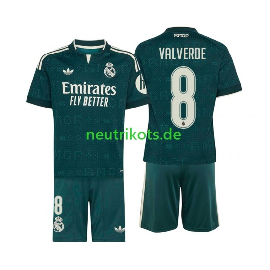 Fußballtrikot Real Madrid Federico Valverde 8 Kinder Auswärts 2026-2027 Kurzarm