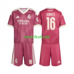 Fußballtrikot Real Madrid Ibrahima Konate 16 Kinder Ausweich 2026-2027 Kurzarm