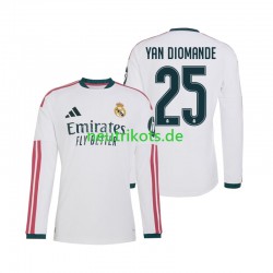 Fußballtrikot Real Madrid Yan Diomande 25 Herren Heim 2026-2027 Langarm