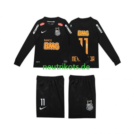 Fußballtrikot Santos NEYMAR JR 11 Classic 2012 2013 Retro Kinder Auswärts Langarm