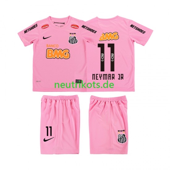 Fußballtrikot Santos Neymar JR 11 2012 2013 Retro Kinder Viertes Kurzarm