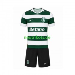 Fußballtrikot Sporting CP Kinder Heim 2026-2027 Kurzarm Fußballtrikot Sporting CP Kinder Heim 2026-2027 Kurzarm