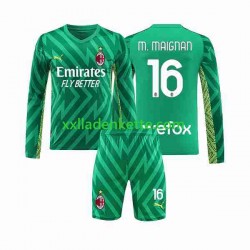 Fußballtrikot AC Mailand Mike Maignan 16 Torwart Kinder Heim 2023-2024 Langarm
