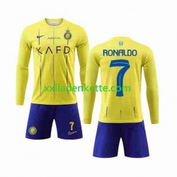 Fußballtrikot Al-Nassr Cristiano Ronaldo 7 Kinder Heim 2023-2024 Langarm