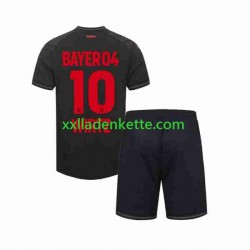 Fußballtrikot Bayer 04 Leverkusen Florian Wirtz 10 Kinder Heim 2023-2024 Kurzarm
