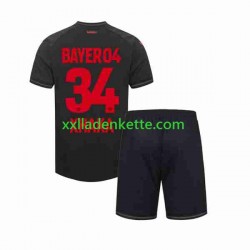 Fußballtrikot Bayer 04 Leverkusen Granit Xhaka 34 Kinder Heim 2023-2024 Kurzarm