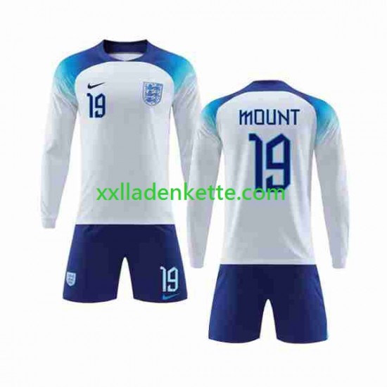 Fußballtrikot England Mount 19 Kinder Heim World Cup 2022 Langarm