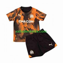 Fußballtrikot Olympique Marseille Kinder Ausweich 2023-2024 Kurzarm
