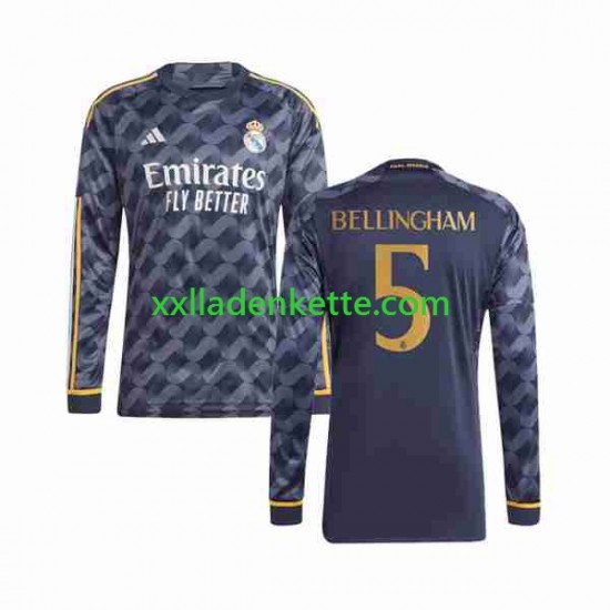 Fußballtrikot Real Madrid Jude Bellingham 5 Herren Auswärts 2023-2024 Langarm