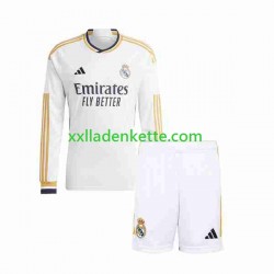 Fußballtrikot Real Madrid Kinder Heim 2023-2024 Langarm