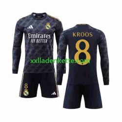 Fußballtrikot Real Madrid Kroos 8 Kinder Auswärts 2023-2024 Langarm