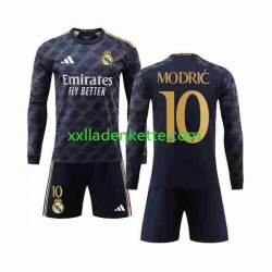 Fußballtrikot Real Madrid Modrić Luka 10 Kinder Auswärts 2023-2024 Langarm
