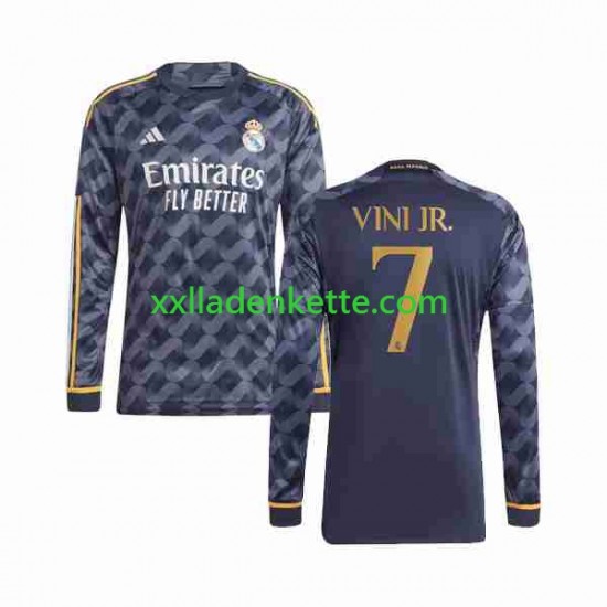 Fußballtrikot Real Madrid Vini Jr 7 Herren Auswärts 2023-2024 Langarm