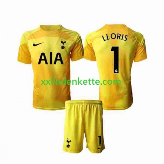 Fußballtrikot Tottenham Hotspur Hugo Lloris 1 Torwart Kinder Heim 2022-2023 Kurzarm