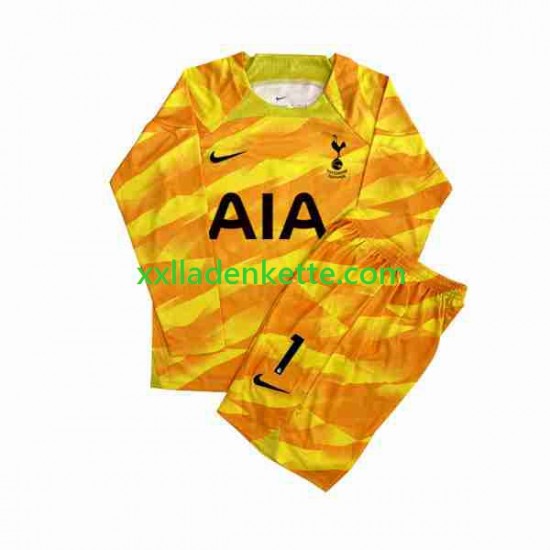 Fußballtrikot Tottenham Hotspur Hugo Orangecolor Torwart Kinder Auswärts 2023-2024 Langarm