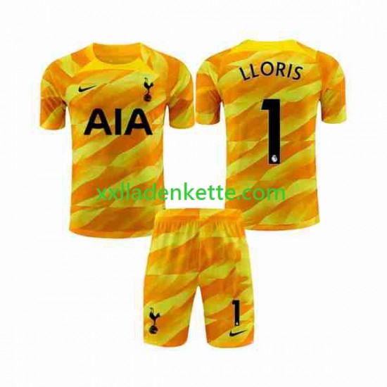 Fußballtrikot Tottenham Hotspur Hugo Orangecolor Torwart Kinder Auswärts 2023-2024 Kurzarm