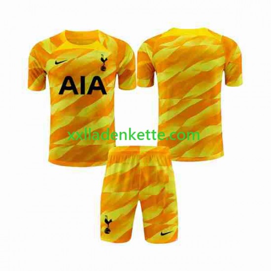 Fußballtrikot Tottenham Hotspur Orangecolor Torwart Kinder Auswärts 2023-2024 Kurzarm