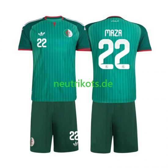 Fußballtrikot Algerien Ibrahim Maza 22 Kinder Auswärts 2026 Kurzarm