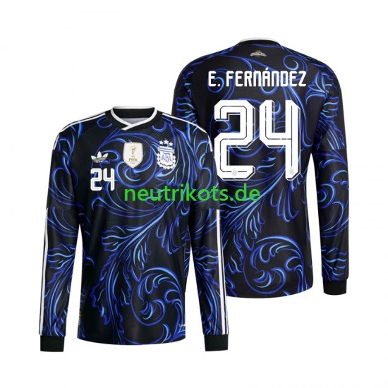 Fußballtrikot Argentinien Enzo Fernandez 24 Herren Auswärts World Cup 2026 Langarm