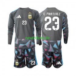 Fußballtrikot Argentinien Emiliano Martinez 23 Torwart Kinder Heim World Cup 2026 Langarm