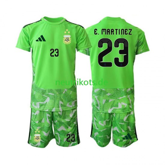 Fußballtrikot Argentinien Emiliano Martinez 23 Torwart Kinder Ausweich World Cup 2026 Kurzarm
