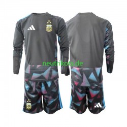 Fußballtrikot Argentinien Torwart Kinder Heim World Cup 2026 Langarm