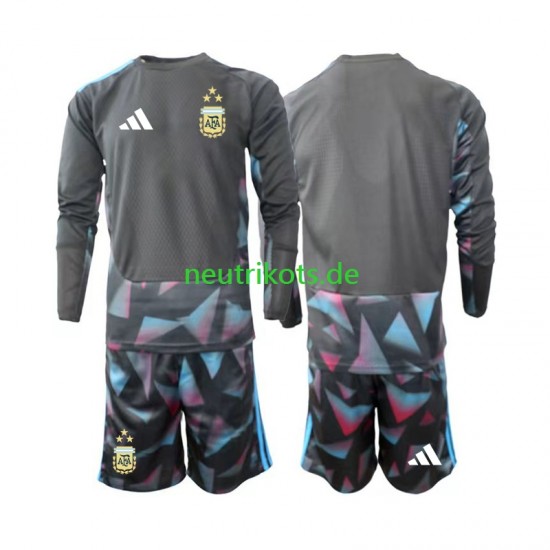 Fußballtrikot Argentinien Torwart Kinder Heim World Cup 2026 Langarm