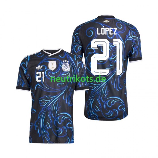 Fußballtrikot Argentinien Jose Manuel Lopez 21 Herren Auswärts World Cup 2026 Kurzarm