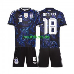 Fußballtrikot Argentinien Nico Paz 18 Kinder Auswärts World Cup 2026 Kurzarm