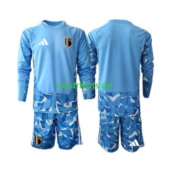 Fußballtrikot Belgien Torwart Kinder Heim World Cup 2026 Langarm