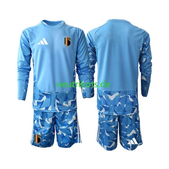 Fußballtrikot Belgien Torwart Kinder Heim World Cup 2026 Langarm