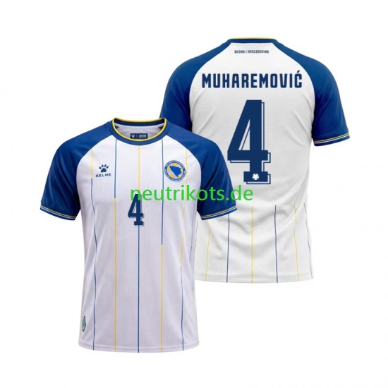 Fußballtrikot Bosnien-Herzegowina Tarik Muharemovic 4 Herren Auswärts World Cup 2026 Kurzarm