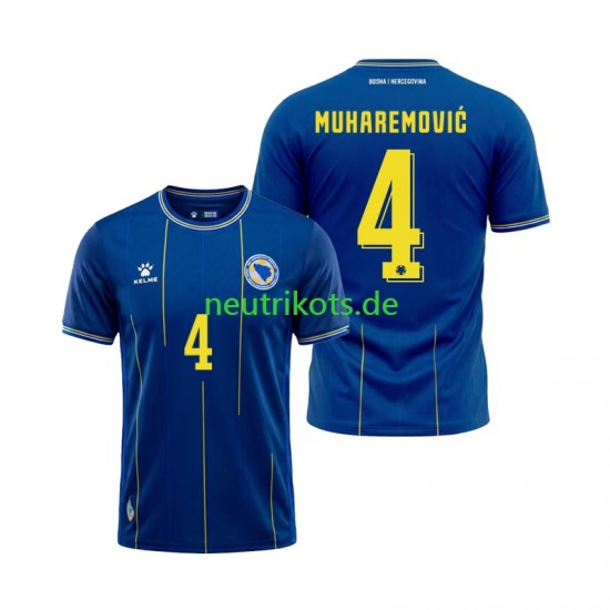 Fußballtrikot Bosnien-Herzegowina Tarik Muharemovic 4 Herren Heim World Cup 2026 Kurzarm