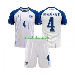 Fußballtrikot Bosnien-Herzegowina Tarik Muharemovic 4 Kinder Auswärts World Cup 2026 Kurzarm