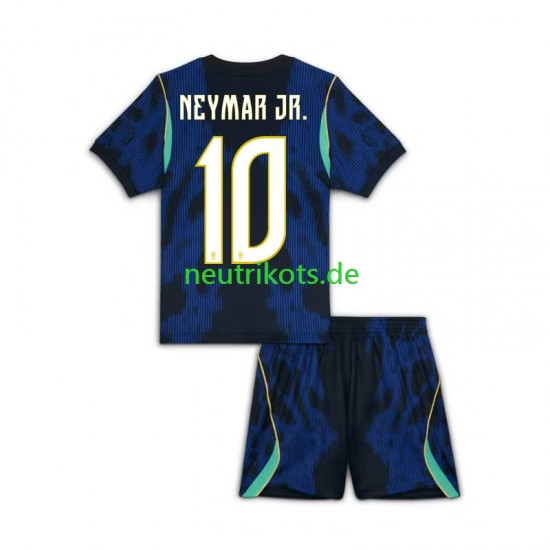 Fußballtrikot Brasilien Neymar JR 10 Kinder Auswärts World Cup 2026 Kurzarm
