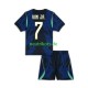Fußballtrikot Brasilien Vinicius Junior 7 Kinder Auswärts World Cup 2026 Kurzarm