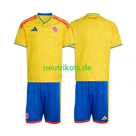 Fußballtrikot Kolumbien Kinder Heim World Cup 2026 Kurzarm