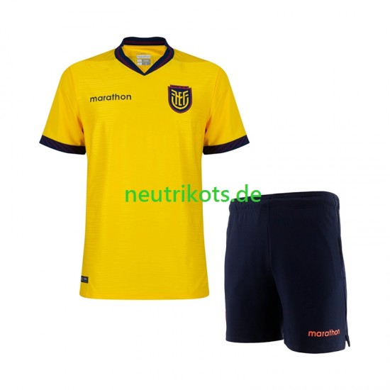 Fußballtrikot Ecuador Kinder Heim World Cup 2026 Kurzarm