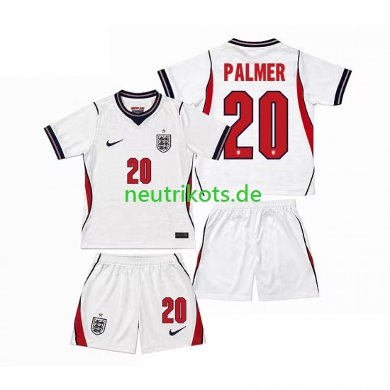 Fußballtrikot England Cole Palmer 20 Kinder Heim World Cup 2026 Kurzarm