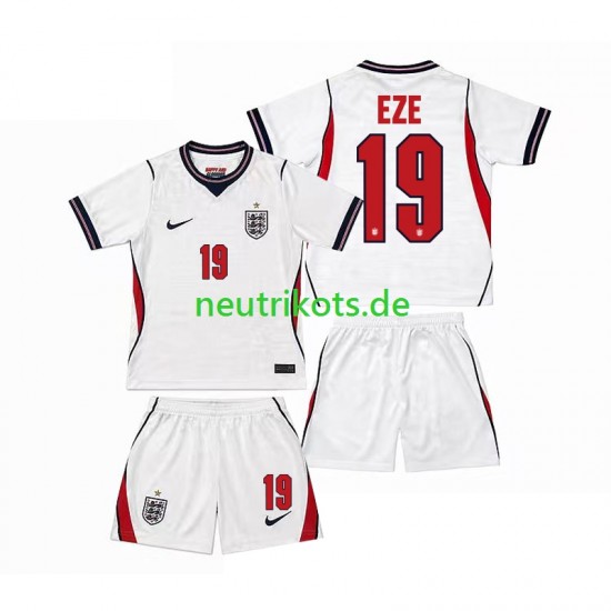 Fußballtrikot England Eberechi Eze 19 Kinder Heim World Cup 2026 Kurzarm