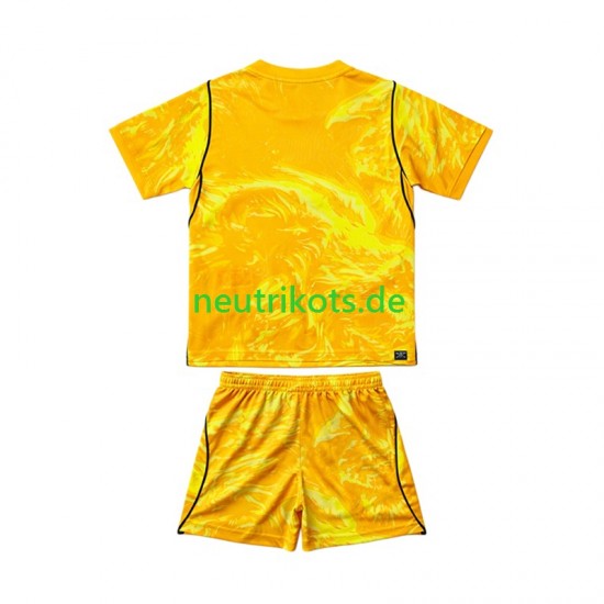 Fußballtrikot England Torwart Kinder Viertes World Cup 2026 Kurzarm