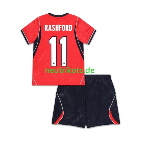 Fußballtrikot England Marcus Rashford 11 Kinder Auswärts World Cup 2026 Kurzarm