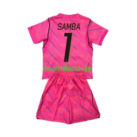 Fußballtrikot Frankreich Brice Samba 1 Torwart Kinder Auswärts World Cup 2026 Kurzarm