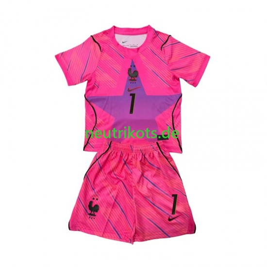 Fußballtrikot Frankreich Brice Samba 1 Torwart Kinder Auswärts World Cup 2026 Kurzarm