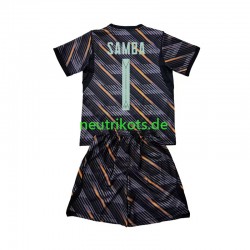 Fußballtrikot Frankreich Brice Samba 1 Torwart Kinder Heim World Cup 2026 Kurzarm