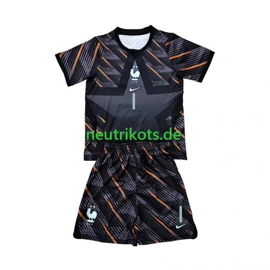 Fußballtrikot Frankreich Brice Samba 1 Torwart Kinder Heim World Cup 2026 Kurzarm